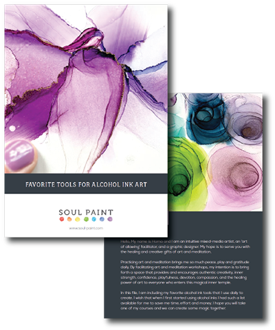 Free booklet for alcohol ink art tools
